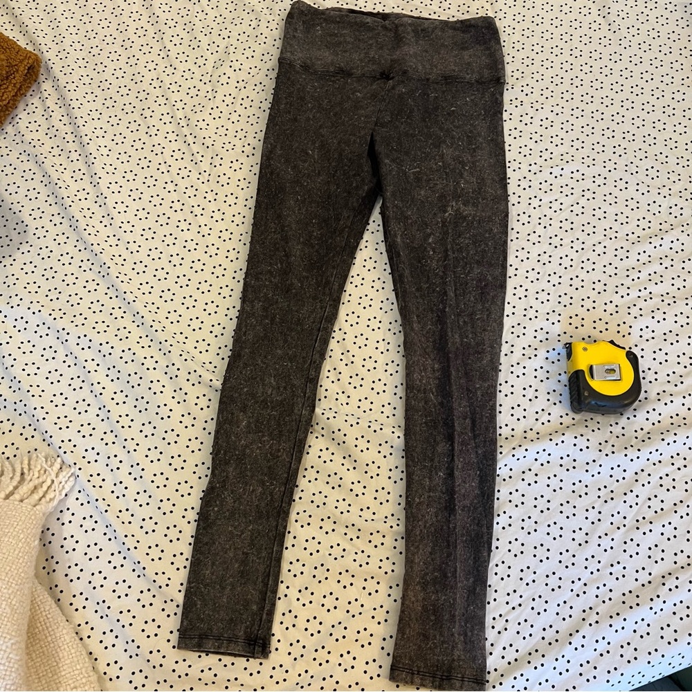 Colsie Black Acid Wash High Rise Leggings small